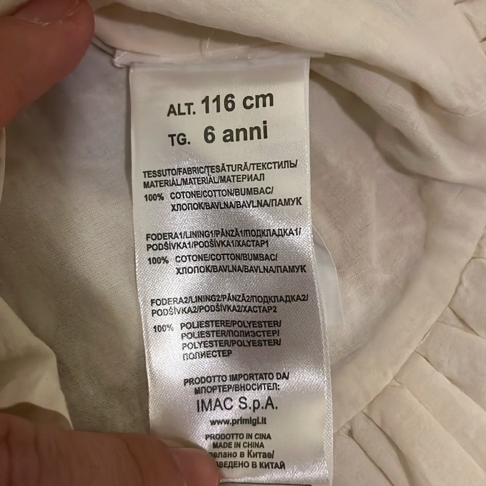 Primigi Cream Sleeveless A-line Sundress - Picture 3 of 4